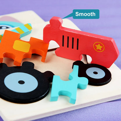 Kids Wooden 3D Puzzle Toy