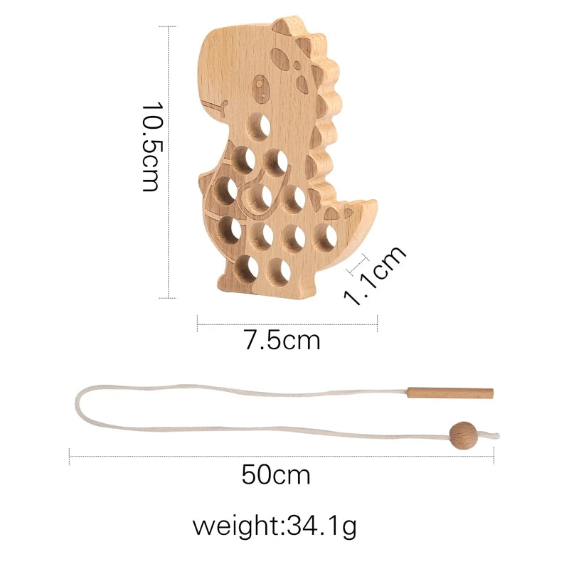 Wooden Montessori Threading Toy