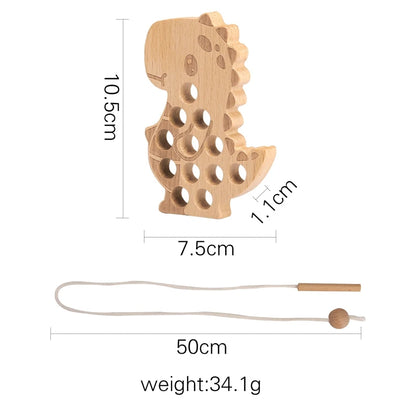 Wooden Montessori Threading Toy