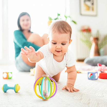 Wooden Silicone Baby Rattle