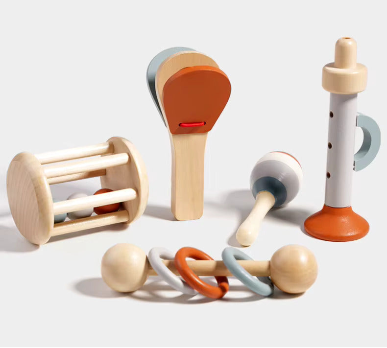 Wooden Musical Instrument Toy 5-piece Set